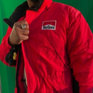 Vintage 9s Mens Marlboro Red Jacket 